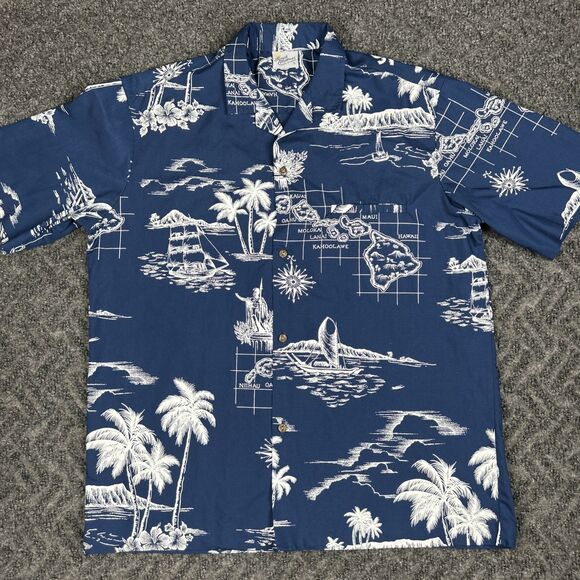 Royal Creations Hawaiian Shirt Lot Of 2 Mens Large Floral Colorful Vacation - Picture 7 of 11